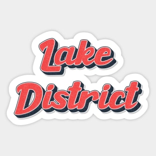 Retro Cumbria Text - The Lake District Sticker